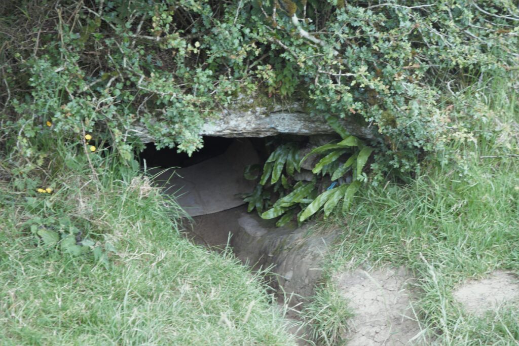 The cave entrance to Oweynagat at Rathcroghan megalithic site, Co. Roscommon