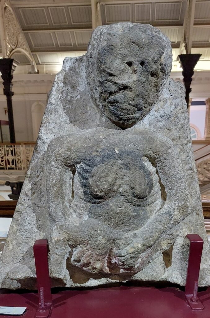 The Clonmel Sheela na Gig on display in the National Museum