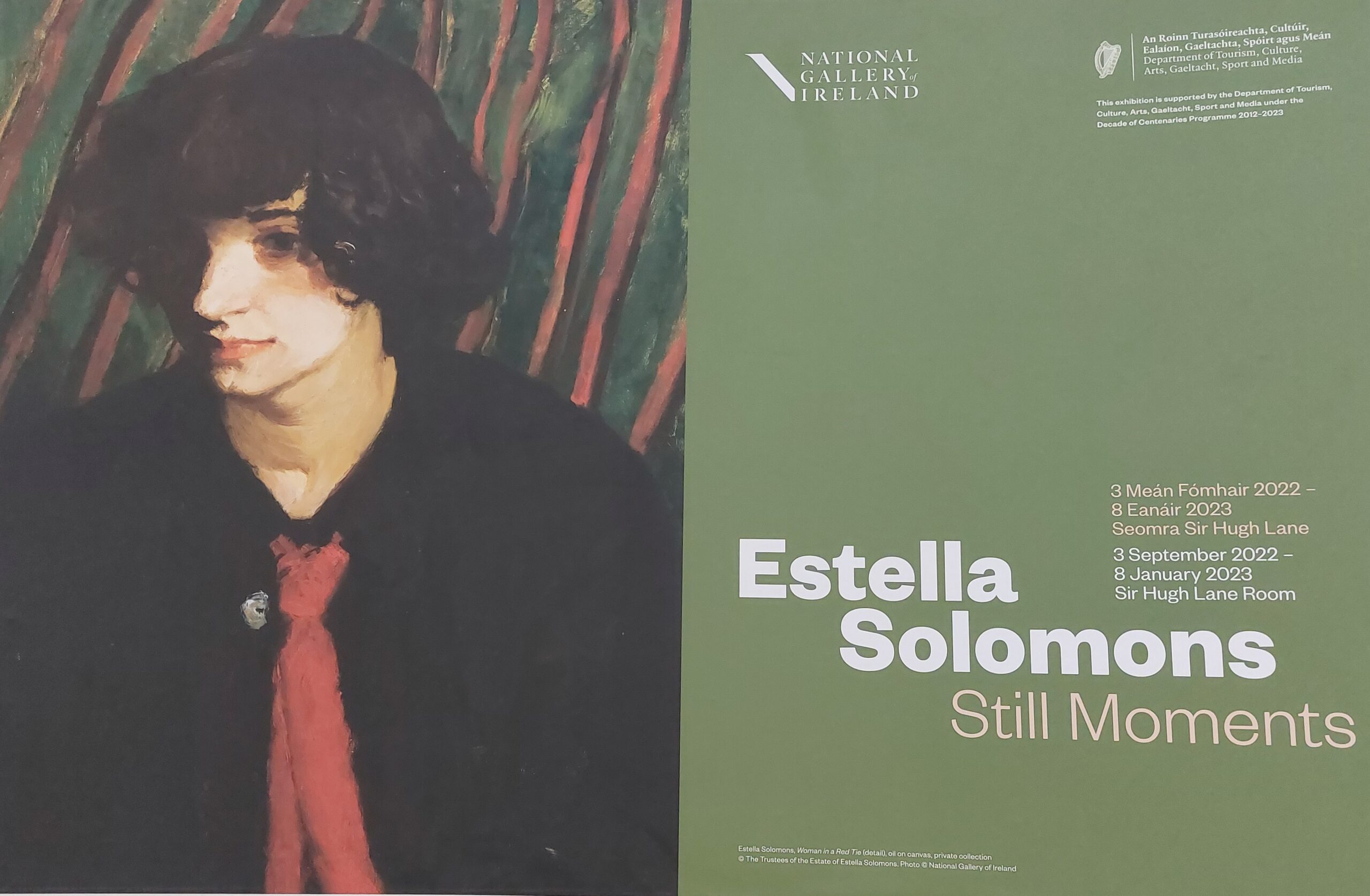 Poster for the Still Moments exhibition of Estella Solomons' work at the National Gallery Ireland 3 September 2022 - 8 January 2023