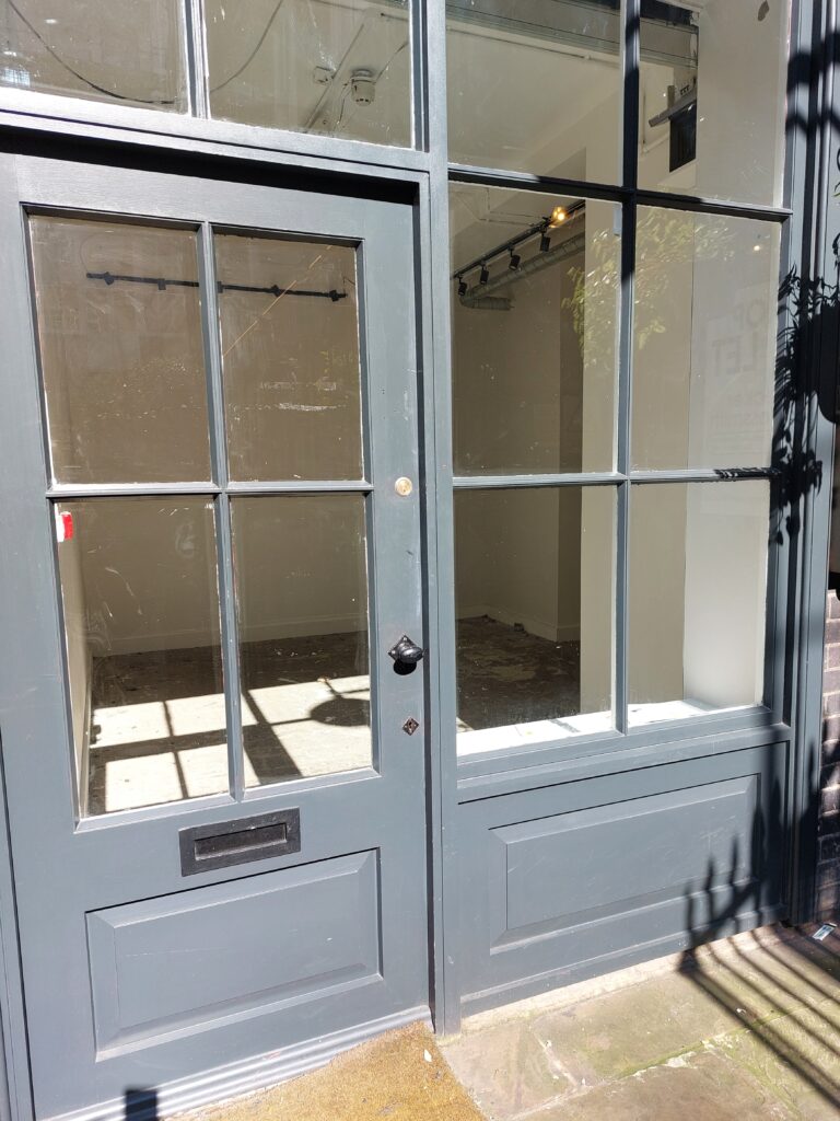 Empty shop front in Soho where the Second Shelf used to be